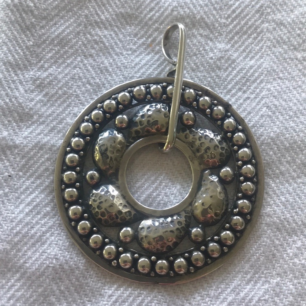 AuraStella sundial charm. .925 Sterling Silver